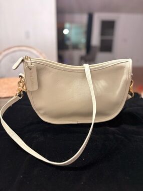Cream Crossbody Bag - Women's Crescent Shoulder Purse